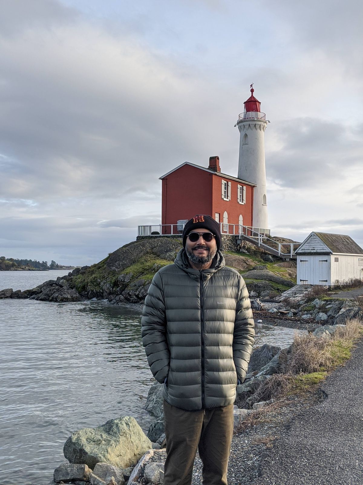 Dr. Singh at a coastal lighthouse